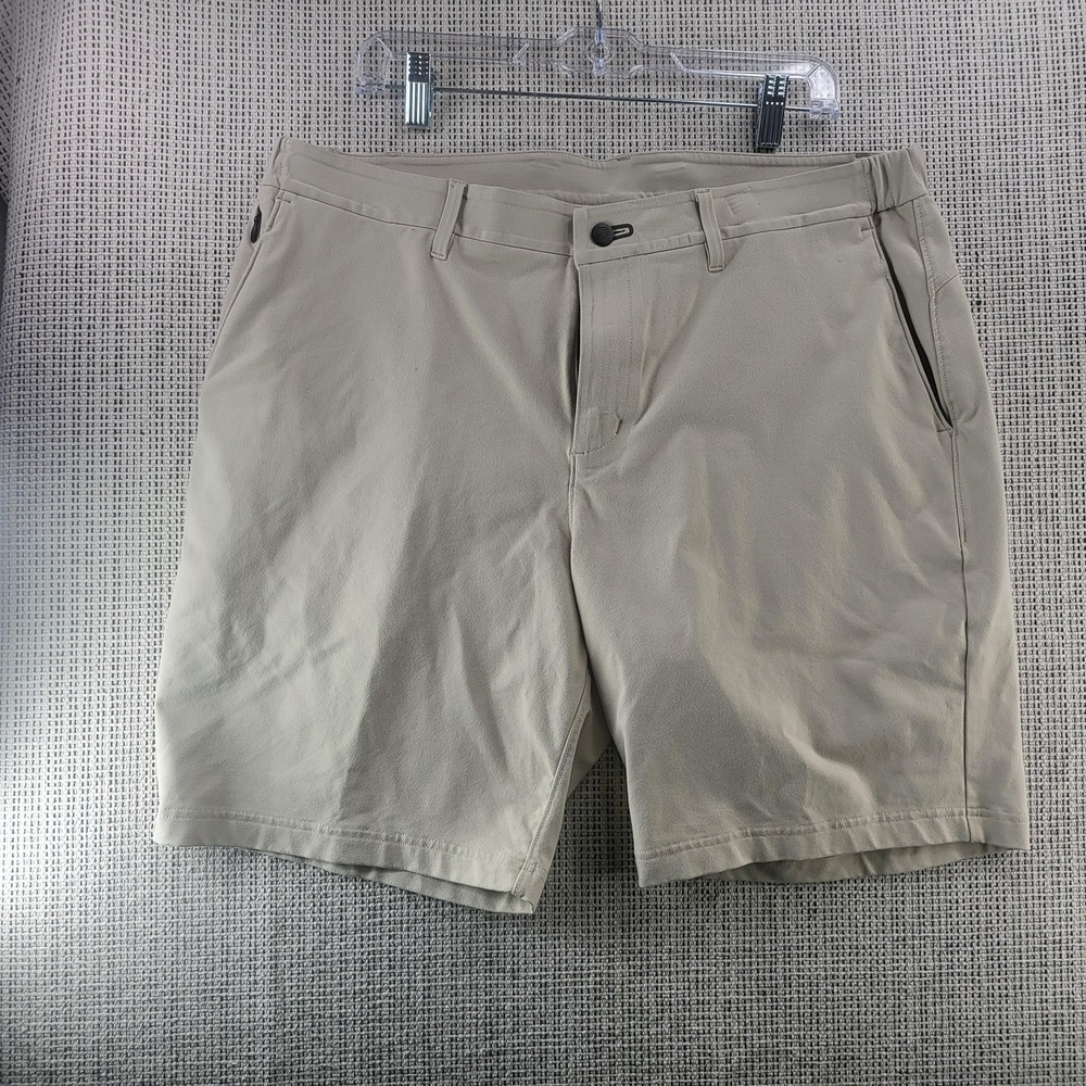 Public Rec Shorts Mens 38 Beige Chino Performance Stretch Lightweight Casual‎